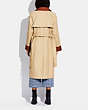COACH®,STATEMENT TRENCH COAT IN ORGANIC COTTON AND RECYCLED POLYESTER,Organic Cotton,Light Khaki,Scale View
