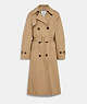 COACH®,LIGHTWEIGHT CLASSIC TRENCH COAT,cotton,Tan,Front View