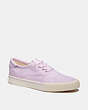 COACH®,CITYSOLE SKATE SNEAKER IN RECYCLED SIGNATURE JACQUARD,Jacquard/Leather,Violet,Front View