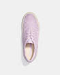 COACH®,CITYSOLE SKATE SNEAKER IN RECYCLED SIGNATURE JACQUARD,Jacquard/Leather,Violet,Inside View,Top View
