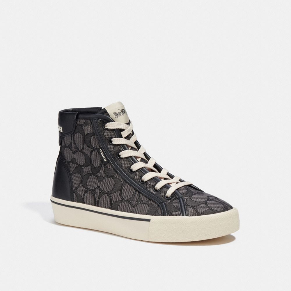 COACH®  Citysole High Top Platform Sneaker In Signature Jacquard