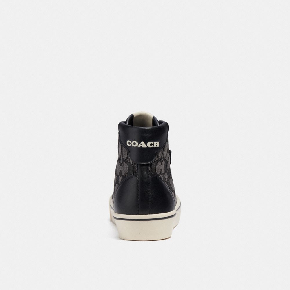 COACH® | Citysole High Top Platform Sneaker In Signature Jacquard