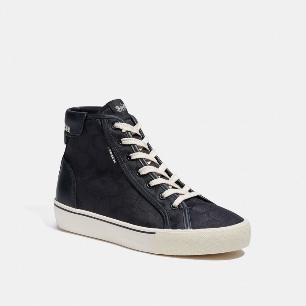 Coach high top sneakers black hotsell