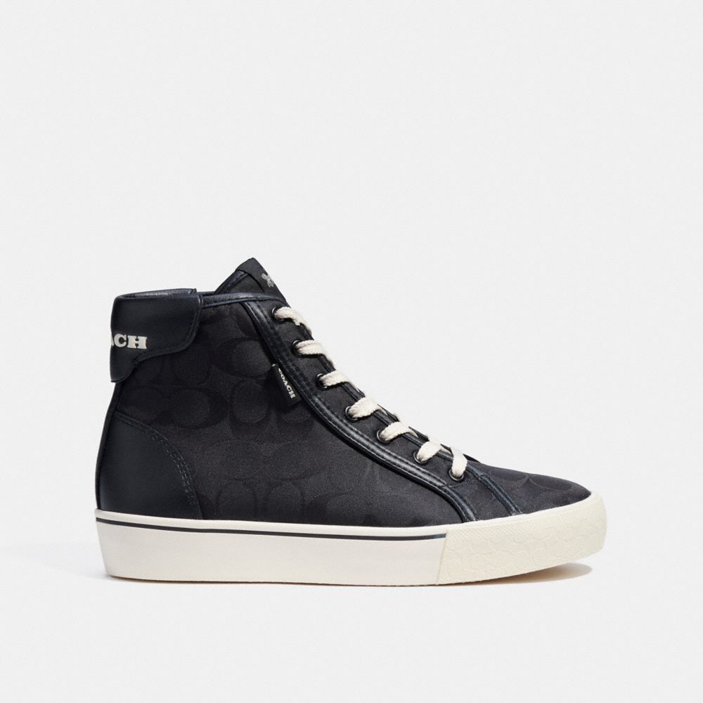 COACH®  Citysole High Top Platform Sneaker In Signature Jacquard