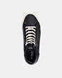 COACH®,CITYSOLE HIGH TOP PLATFORM SNEAKER IN RECYCLED SIGNATURE JACQUARD,Jacquard/Leather,Black,Inside View,Top View