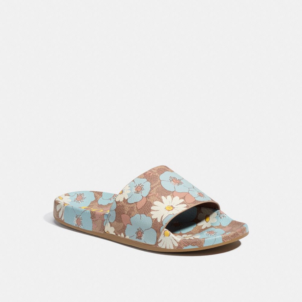 Udele sport slide with sleeping rose print new arrivals