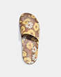COACH®,UDELE SPORT SLIDE WITH FLORAL PRINT,Signature Coated Canvas,Vanilla,Inside View,Top View