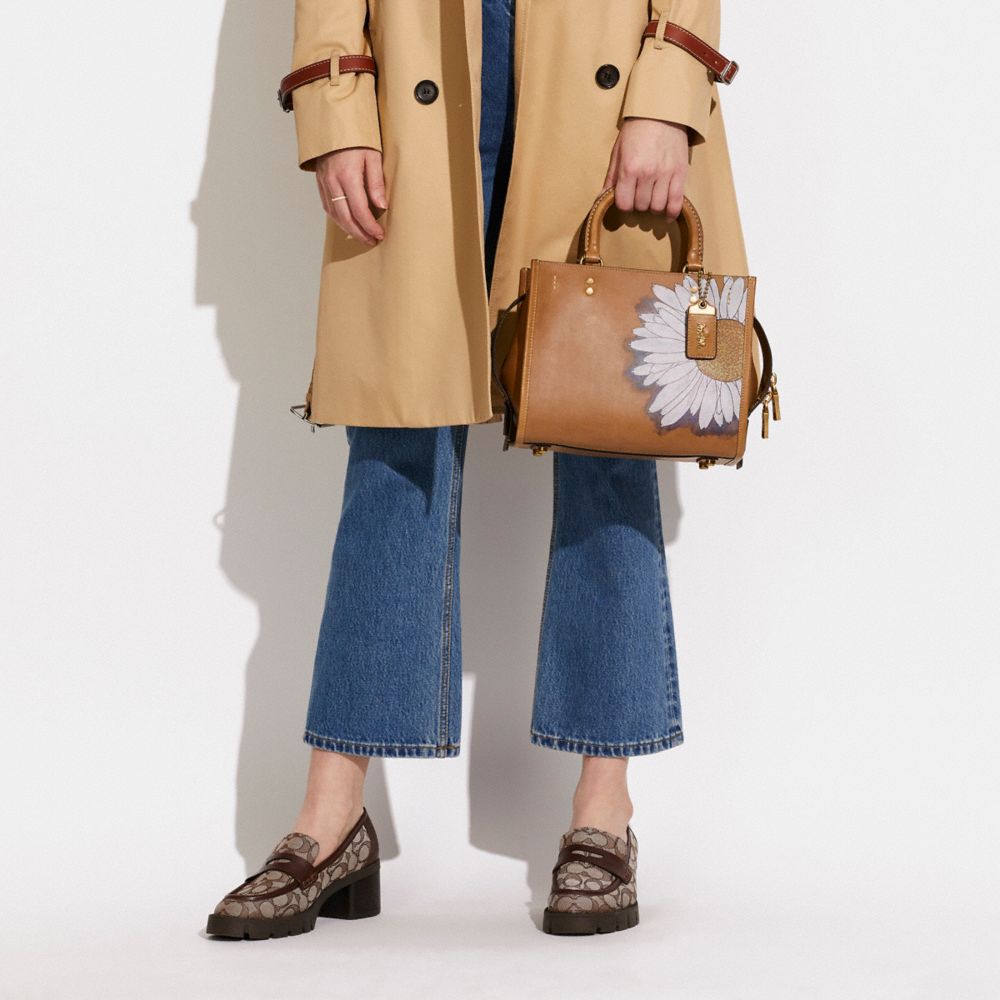 Coach X Kōki, Rogue Bag 25 In Original Natural Leather With Daisy