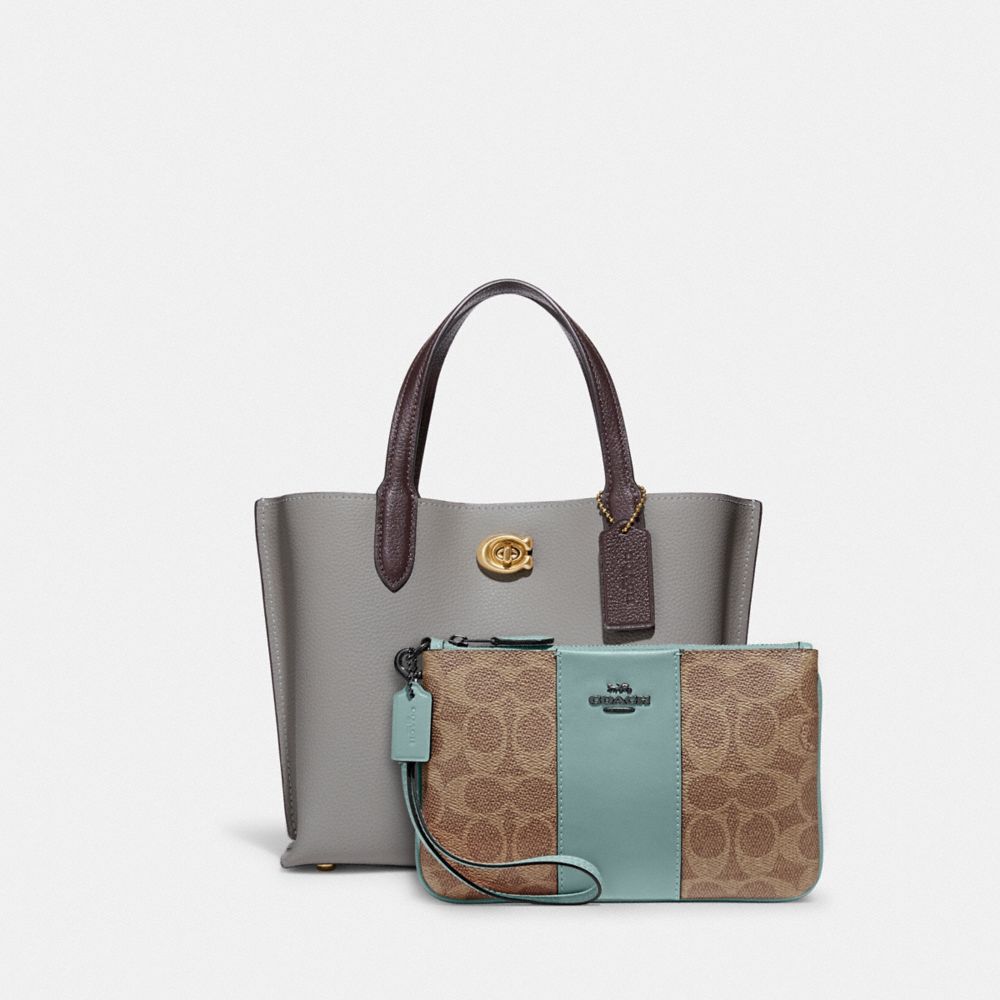 Coach ◆ C9092 Willow Tote 24 Colorblock Signature Interior COACH® | Willow Tote 24 In Colorblock With Signature Canvas