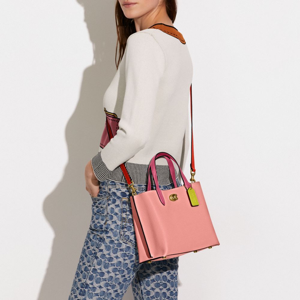 COACH Willow Colorblock and Signature Interior Tote Bag