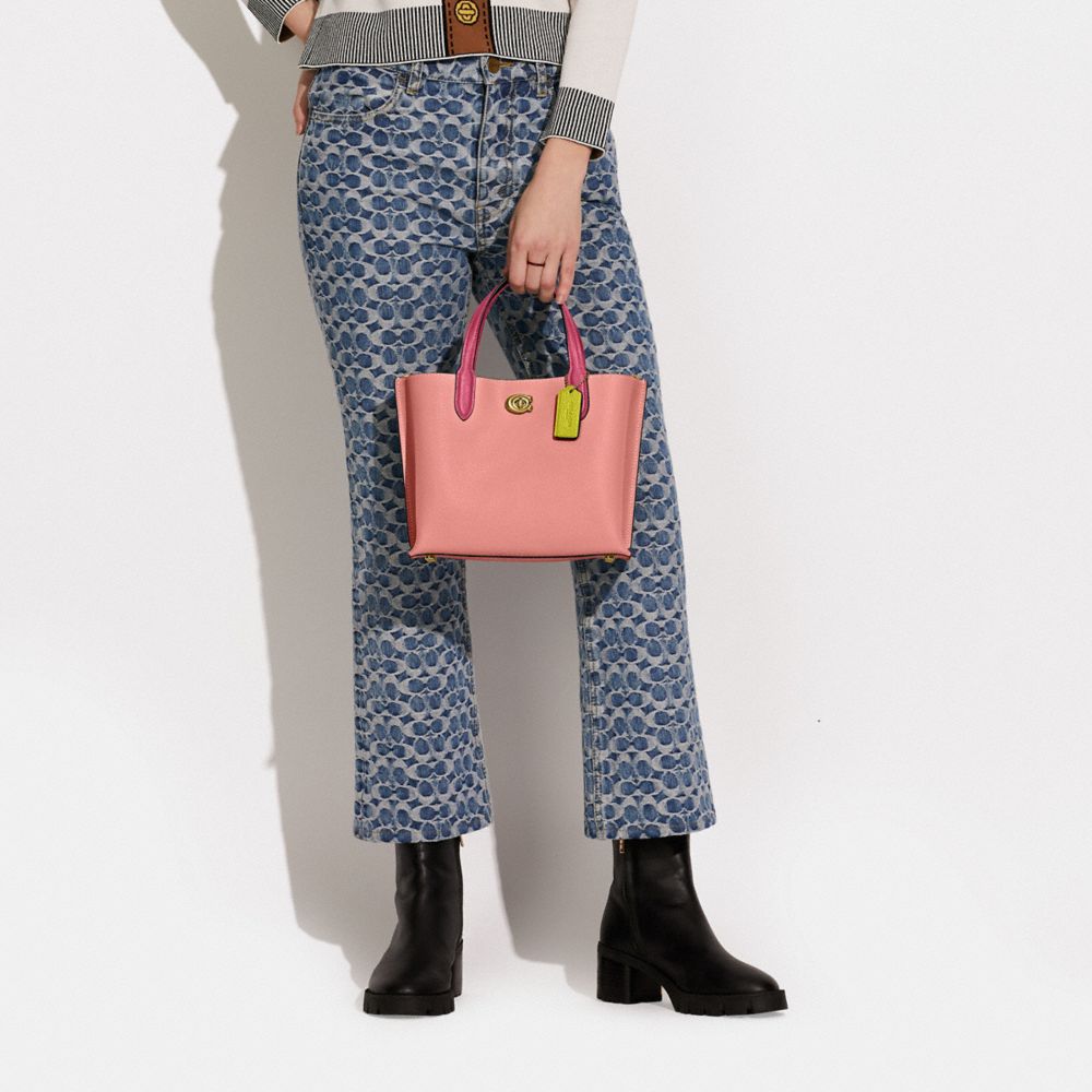 Willow Tote Bag 24 In Colorblock With Signature Canvas Interior