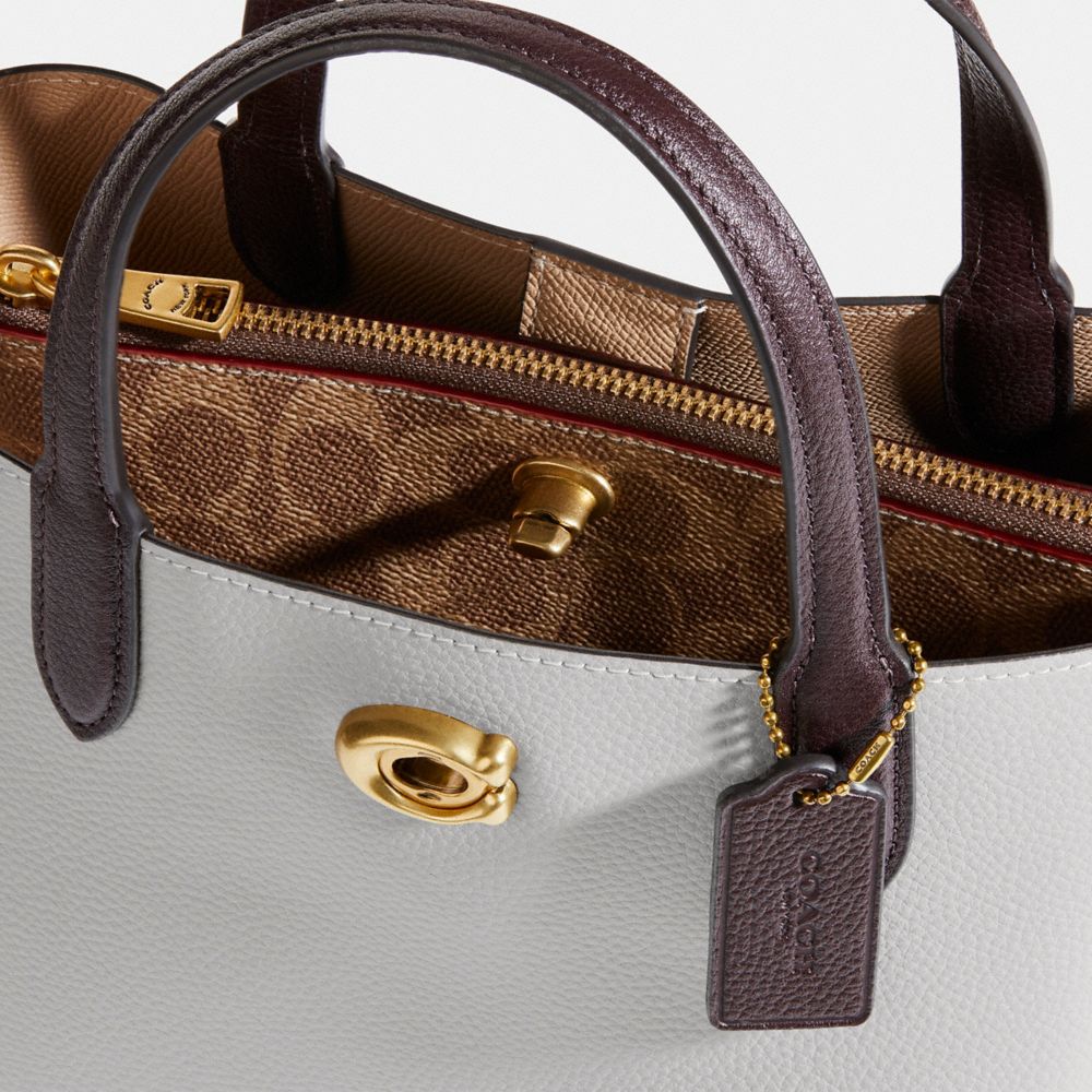 COACH® | Willow Tote 24 In Colorblock With Signature Canvas Interior