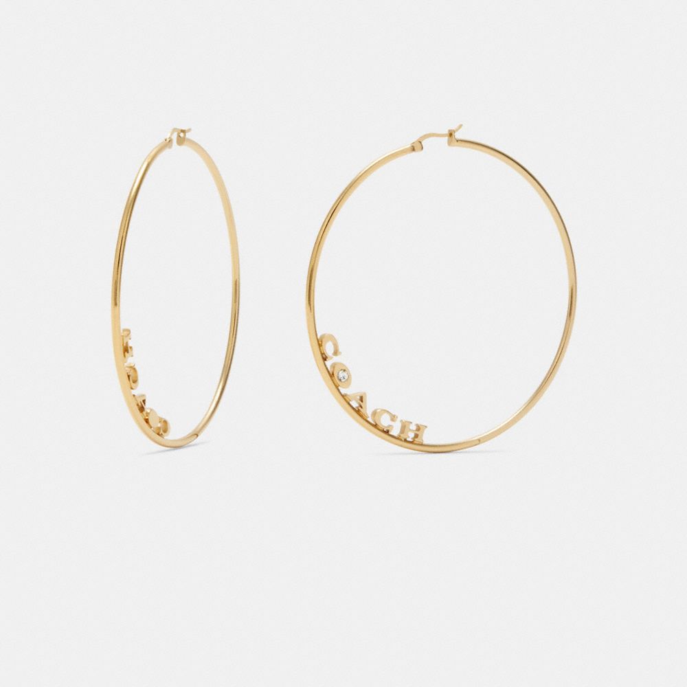 Lucky Brand 14K Gold Plated Chain Hoop Earring - Women's Ladies