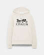 COACH®,HORSE AND CARRIAGE HOODIE IN ORGANIC COTTON,Organic Cotton,Cream,Front View