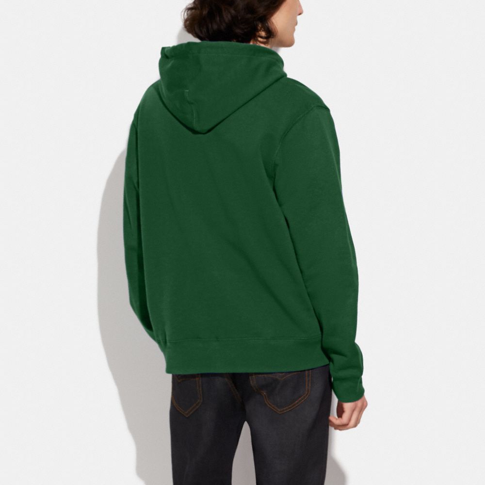 COACH®,Horse And Carriage Hoodie In Organic Cotton,Cotton,Sweatshirt,Logo,Drawstring,Casual,,Scale View