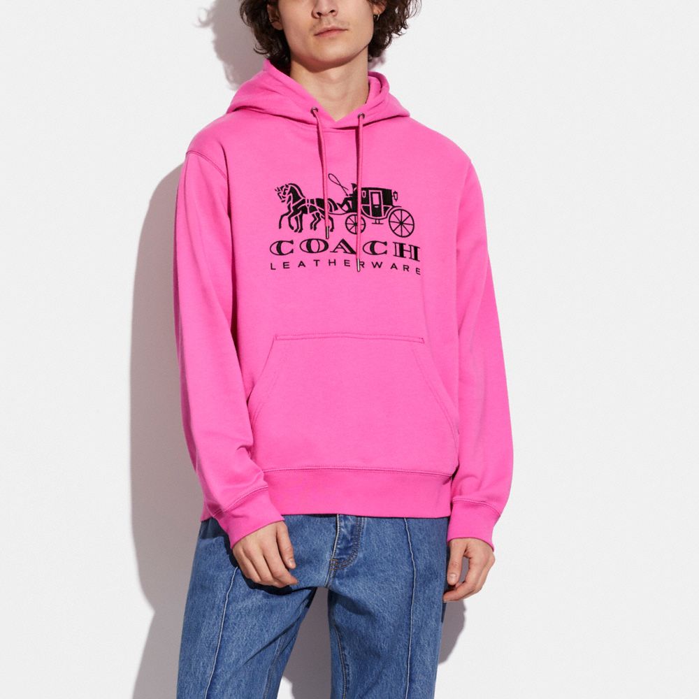 COACH®,CHANDAIL À CAPUCHON CHEVAL ET CHARIOT EN COTON BIOLOGIQUE,Coton biologique,Pétunia,Scale View