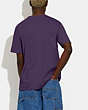COACH®,HORSE AND CARRIAGE T-SHIRT IN ORGANIC COTTON,Dark Purple,Scale View