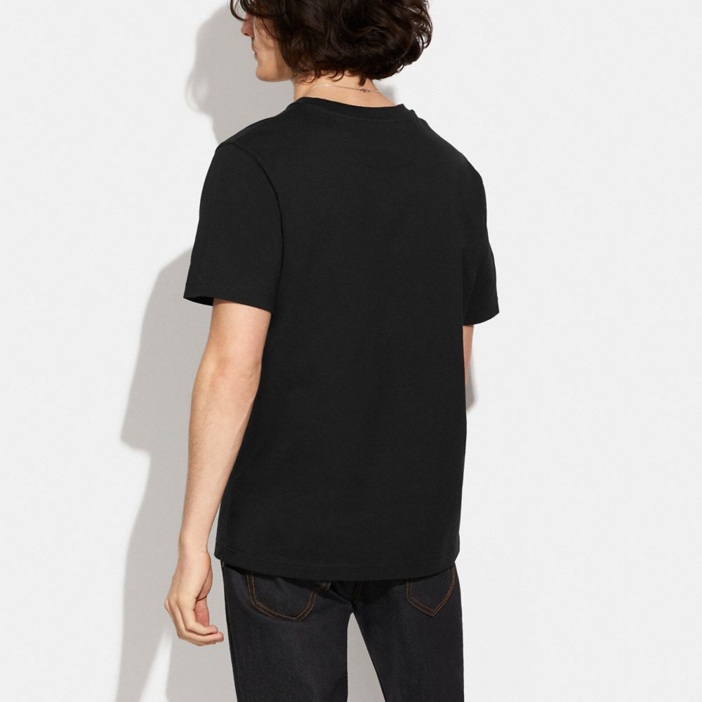 COACH®,エバーグリーン ホース アンド キャリッジ Tシャツ オーガニック コットン,トップス＆Tシャツ,ﾌﾞﾗｯｸ