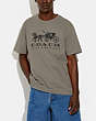 COACH®,HORSE AND CARRIAGE T-SHIRT IN ORGANIC COTTON,Organic Cotton,Gray,Scale View