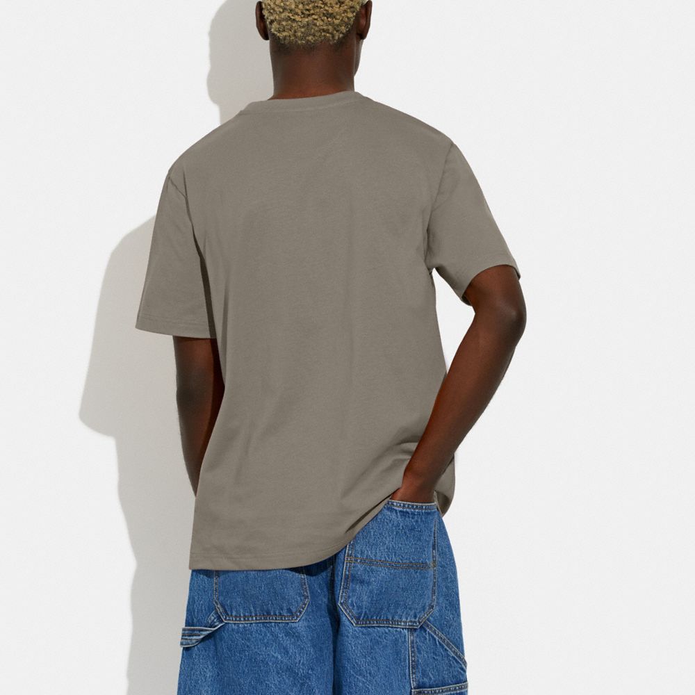 COACH®,Horse And Carriage T-Shirt In Organic Cotton,,Scale View