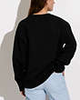 COACH®,HORSE AND CARRIAGE CREWNECK SWEATSHIRT IN ORGANIC COTTON,Organic Cotton,Black,Scale View