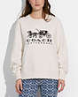 COACH®,HORSE AND CARRIAGE CREWNECK SWEATSHIRT IN ORGANIC COTTON,Organic Cotton,Chalk,Scale View
