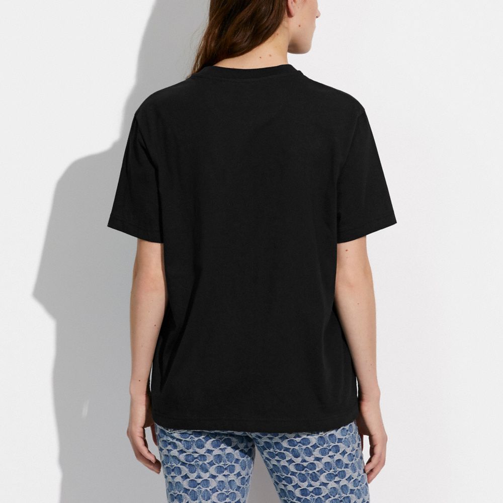 COACH®,Horse And Carriage T Shirt In Organic Cotton,,Scale View