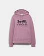 COACH®,HORSE AND CARRIAGE HOODIE IN ORGANIC COTTON,Organic Cotton,Violet Orchid,Front View
