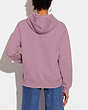 COACH®,HORSE AND CARRIAGE HOODIE IN ORGANIC COTTON,Organic Cotton,Violet Orchid,Scale View