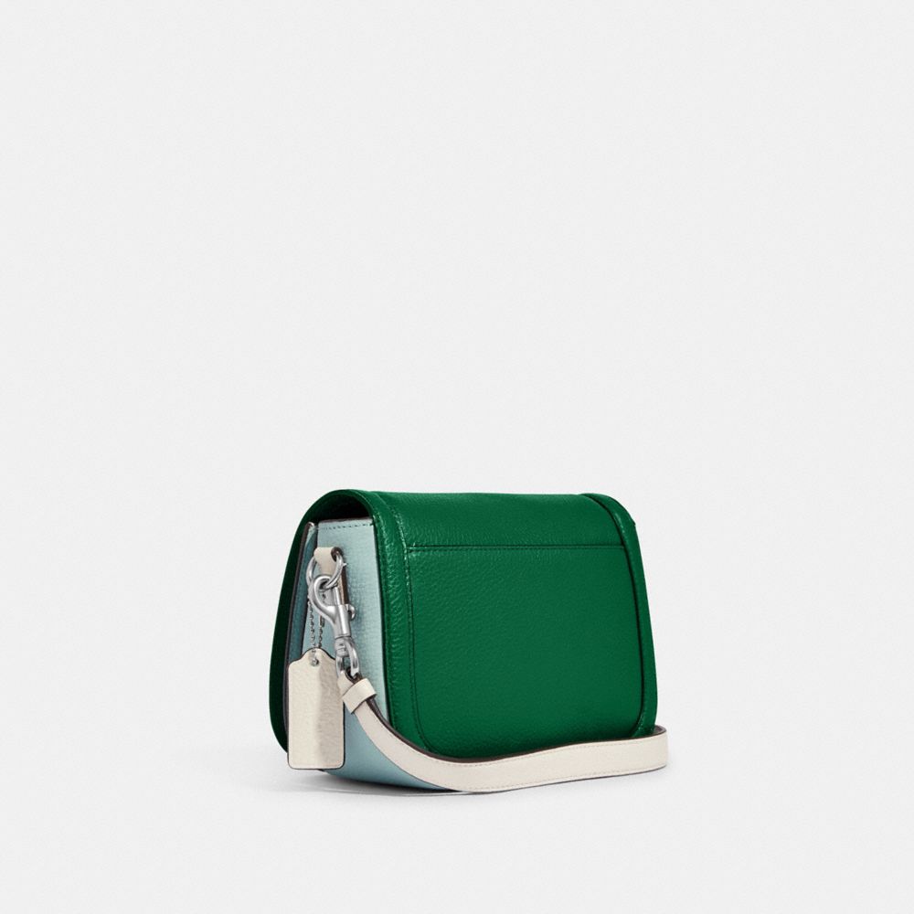 Coach logo-embossed Leather Shoulder Bag - Green