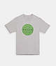 COACH®,SIGNATURE T-SHIRT,cotton,Heather Grey Green,Front View