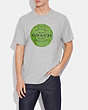 COACH®,SIGNATURE T-SHIRT,cotton,Heather Grey Green,Scale View