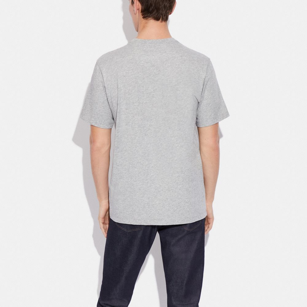 COACH®,SIGNATURE T-SHIRT,Heather Grey Green,Scale View