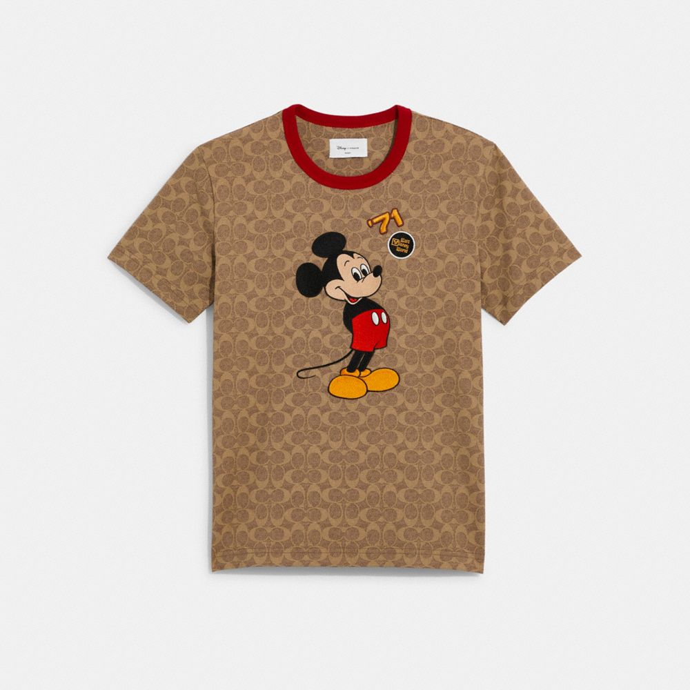 公式】COACH – コーチ | 【DISNEY x COACH】ミッキーマウス アンド フレンズ シグネチャー Tシャツ オーガニック コットン