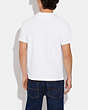 COACH®,ESSENTIAL POCKET T-SHIRT IN ORGANIC COTTON,Organic Cotton,White/Charcoal Signature,Scale View