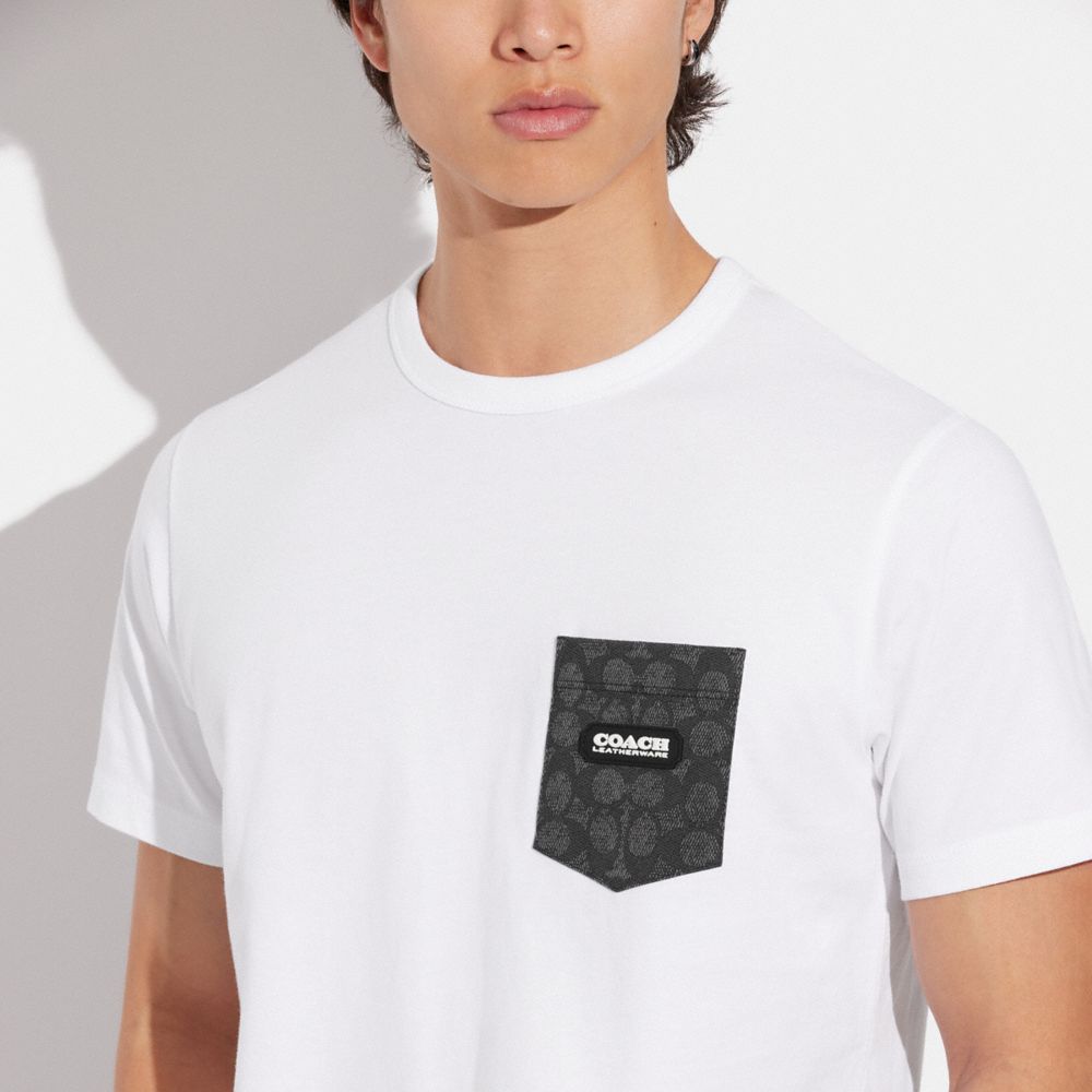 COACH®  Essential Pocket T Shirt In Organic Cotton