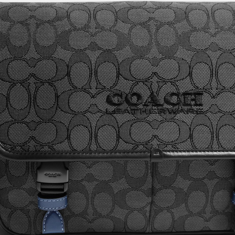 League Messenger Bag In Signature Jacquard