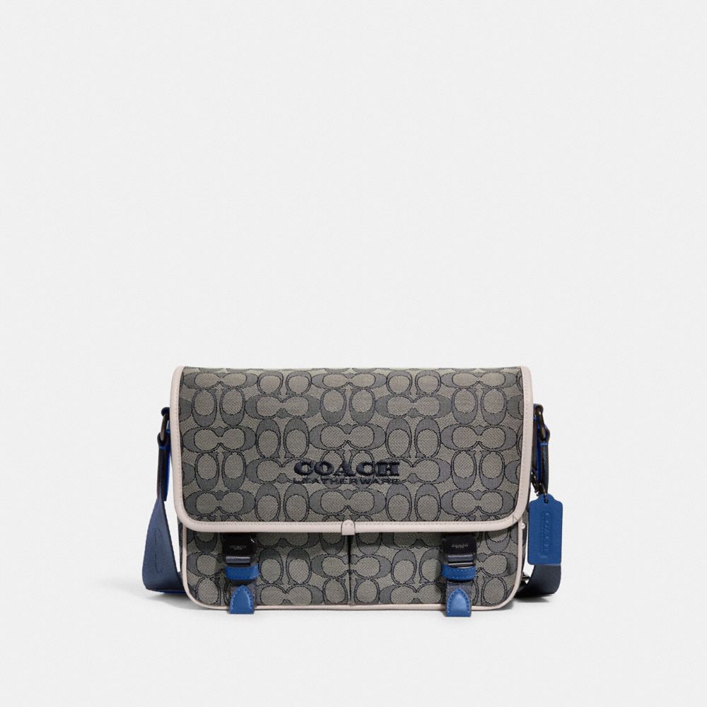 COACH League Signature Jacquard & Leather Backpack