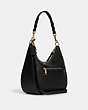 COACH®,JULES HOBO,Pebbled Leather,Large,Gold/Black,Angle View