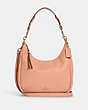 COACH®,JULES HOBO,Pebbled Leather,Large,Gold/Faded Blush,Front View