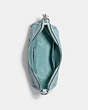 COACH®,JULES HOBO,Pebbled Leather,Large,Light Teal/Silver,Inside View,Top View
