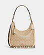 COACH®,JULES HOBO IN SIGNATURE CANVAS,Leather,Large,Gold/Light Khaki/Ivory Multi,Front View