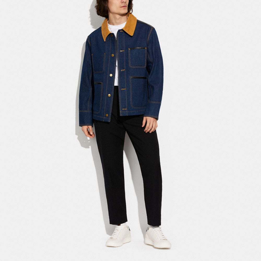 COACHコーチ　チェスターコート　サイズM ディープブルー COACHコーチ チェスターコート サイズM ディープブルー - メルカリ