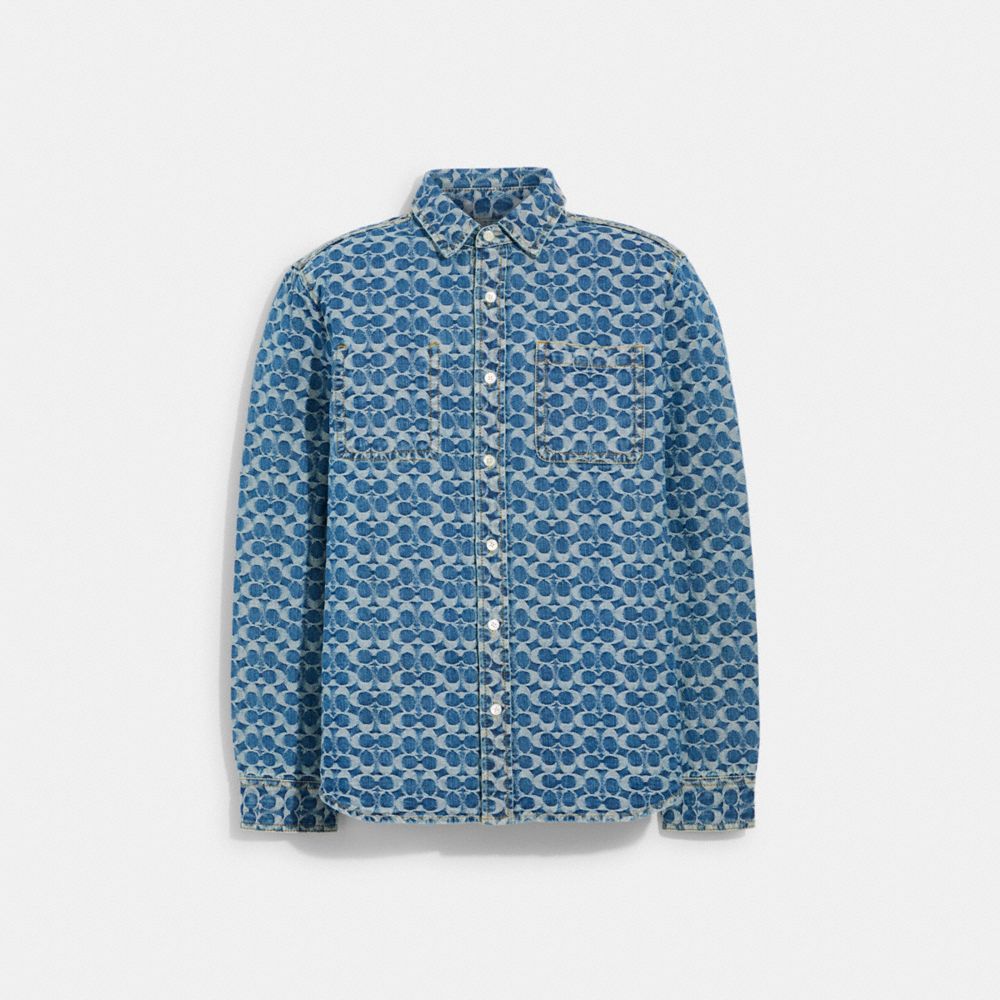 COACH® | All Over Signature Denim Shirt