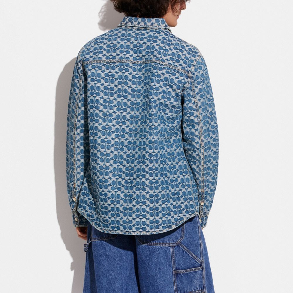 COACH® | All Over Signature Denim Shirt