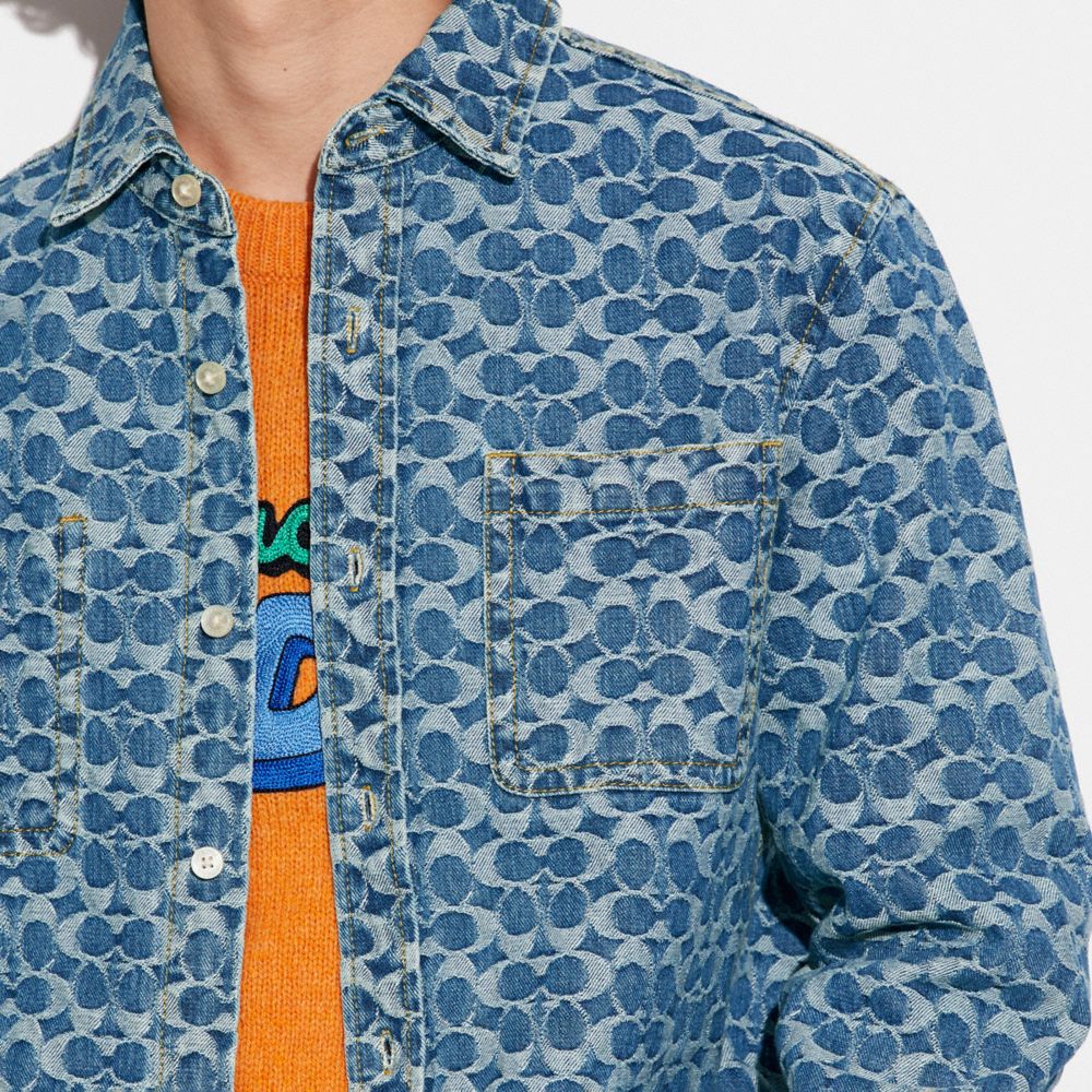 COACH® | All Over Signature Denim Shirt