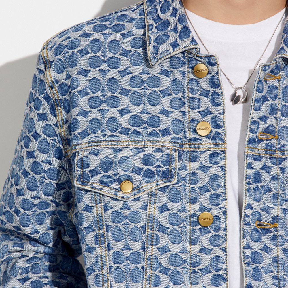 COACH®  Signature Jacquard Denim Jacket