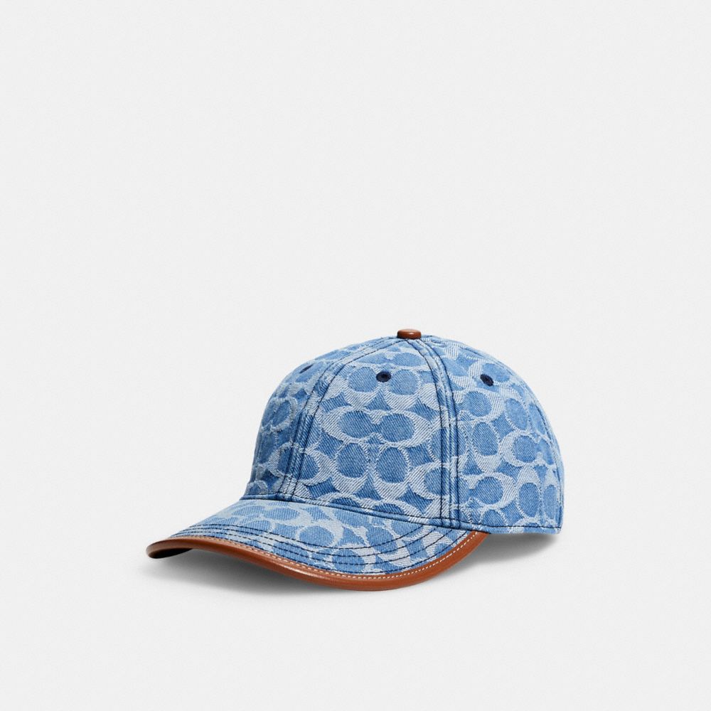 Signature C Jacquard Denim Baseball Cap #cap #hat #coach #coachmalaysi