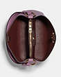 COACH®,SMALL TOWN BUCKET BAG,Pebbled Leather,Medium,Gold/Violet Orchid/Wine,Inside View,Top View