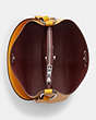 COACH®,SMALL TOWN BUCKET BAG,Pebbled Leather,Medium,Silver/Ochre/Wine,Inside View,Top View